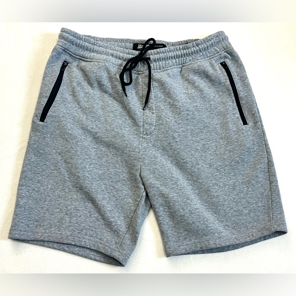 Brooklyn Cloth Men's Gray Casual “The Knit Shorts” w Drawstring & Zipper Pockets